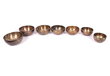 PLANETARY, THERAPEUTIC, COSMIC CHAKRA HEALING SINGING BOWL COMPLETE PROFESSIONAL SET